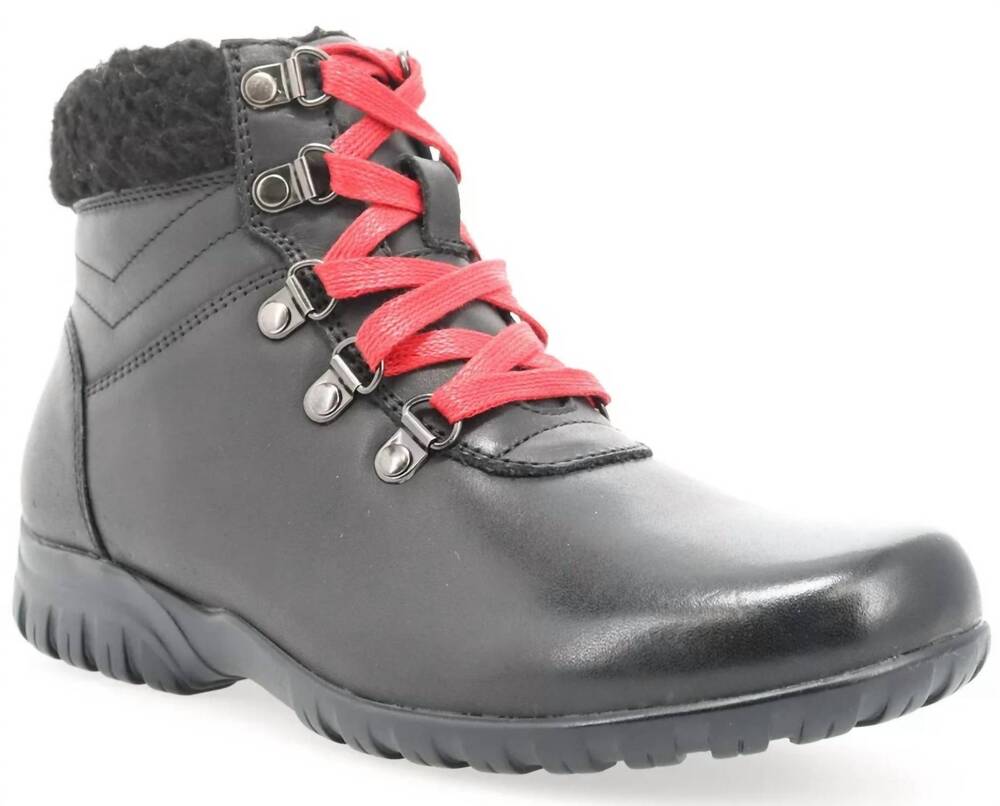 NEW PROPET women's dasher leather ankle boots in black